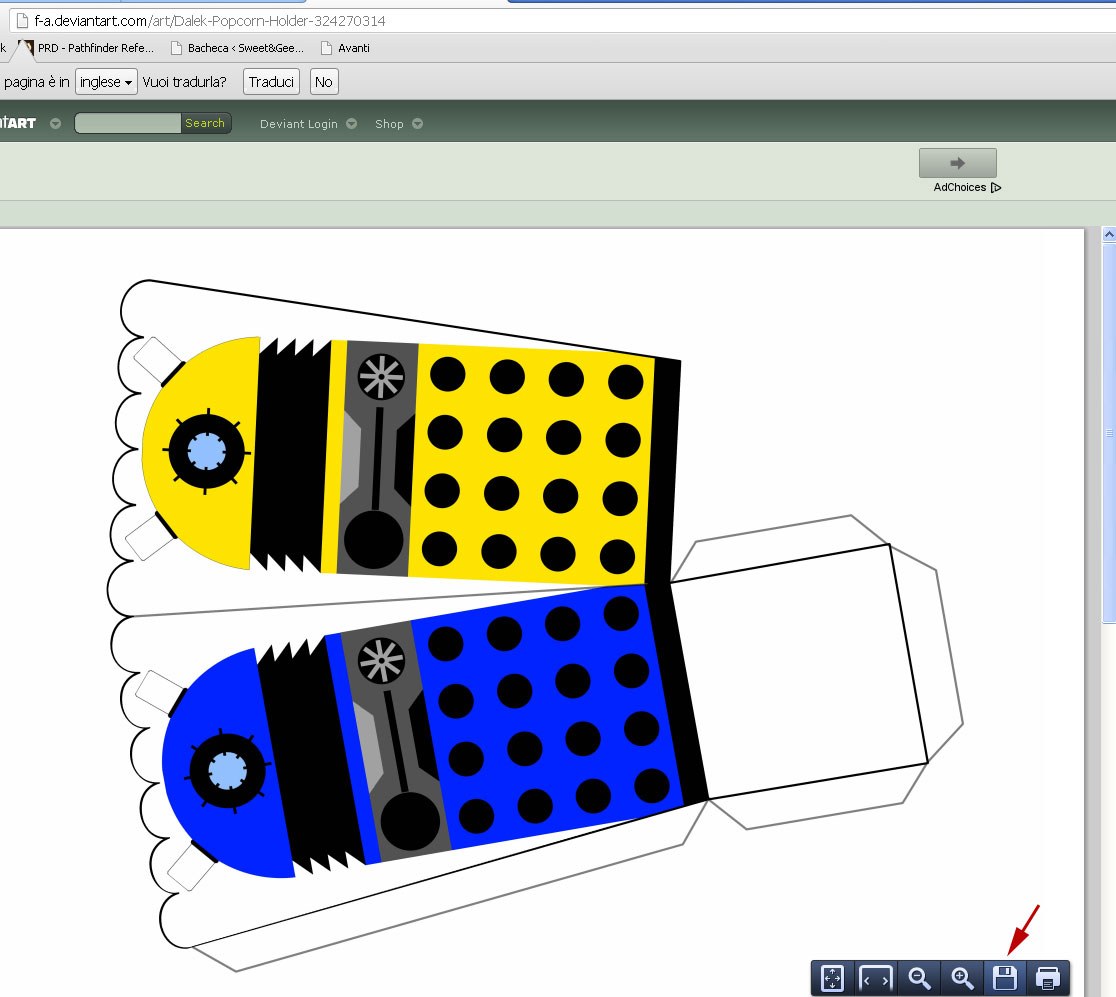 Screen dalla pagina di F-A per scaricare il pdf stampabile popcorn01