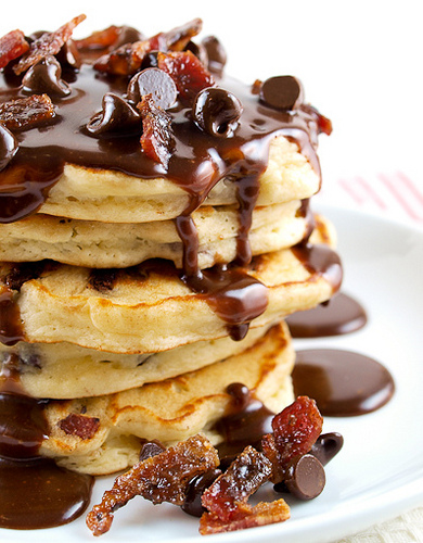 Pancake cioccolato e bacon
